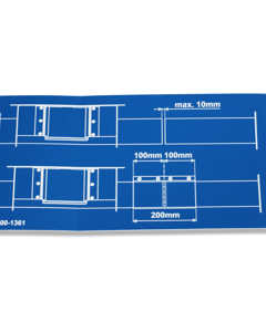 Aufkleber INT: Schellenmontage für Rohrschnecke